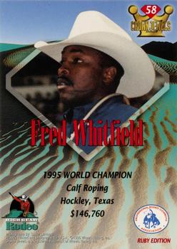 1996 High Gear Rodeo Crown Jewels #58 Fred Whitfield Back